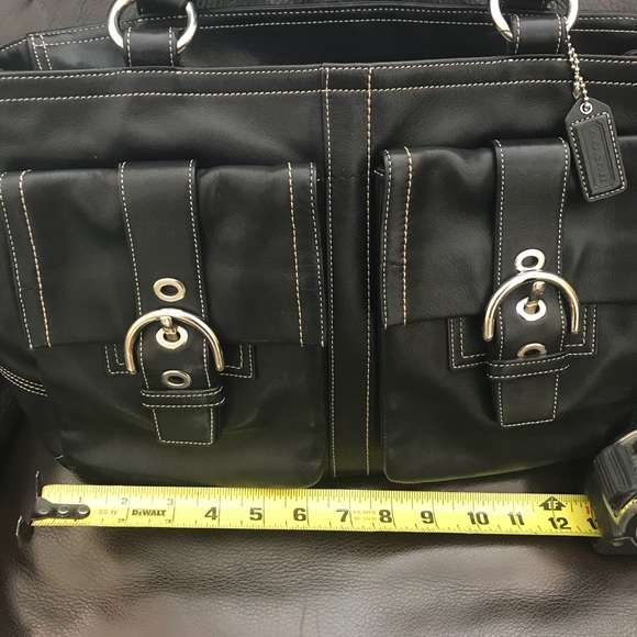 Black leather Coach bag - Picture 2 of 6
